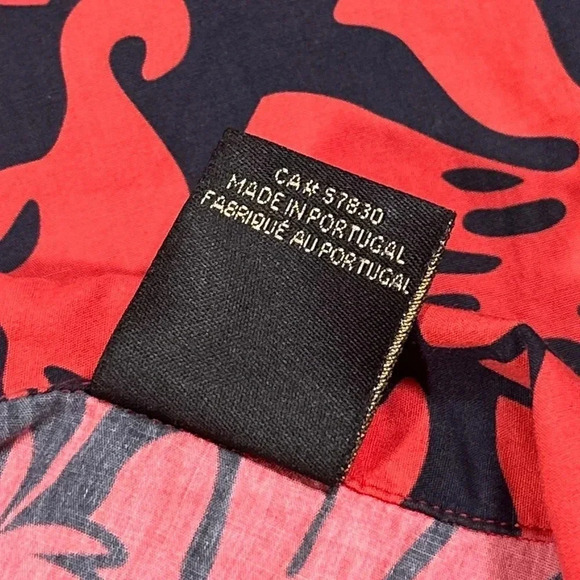 OVO October's Very Own Spellout Floral Red Hawaiian Button S/S Shirt Mens Small - Picture 6 of 8